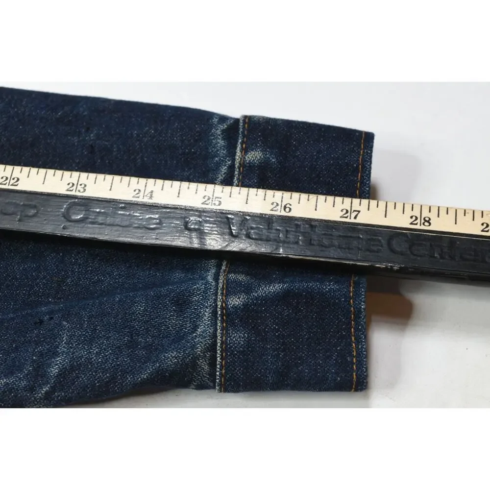 Vintage Wrangler Denim Trucker Jacket Mens 46 Blue 14oz Denim Button-Front USA